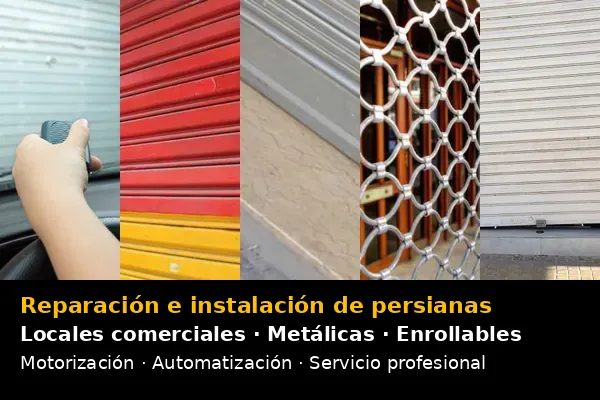 Reparación, instalación y motorización de persianas para local comercial